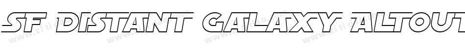 SF Distant Galaxy AltOutline Italic字体转换